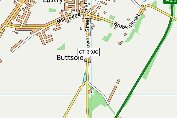 CT13 0JG map - OS VectorMap District (Ordnance Survey) CT13 0JG map - OS VectorMap District (Ordnance Survey)