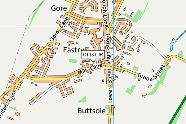 CT13 0JR map - OS VectorMap District (Ordnance Survey) CT13 0JR map - OS VectorMap District (Ordnance Survey)