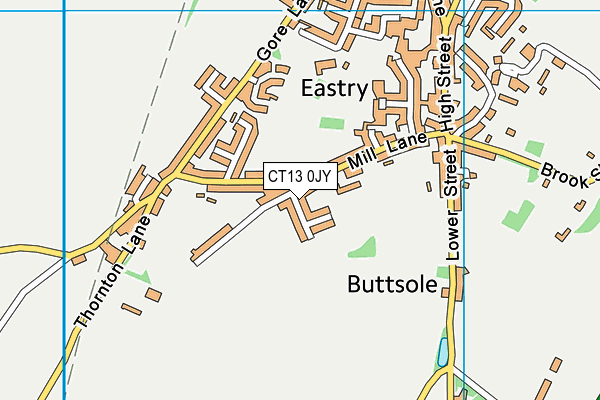 CT13 0JY map - OS VectorMap District (Ordnance Survey) CT13 0JY map - OS VectorMap District (Ordnance Survey)