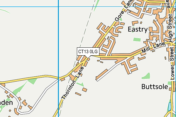 CT13 0LG map - OS VectorMap District (Ordnance Survey) CT13 0LG map - OS VectorMap District (Ordnance Survey)