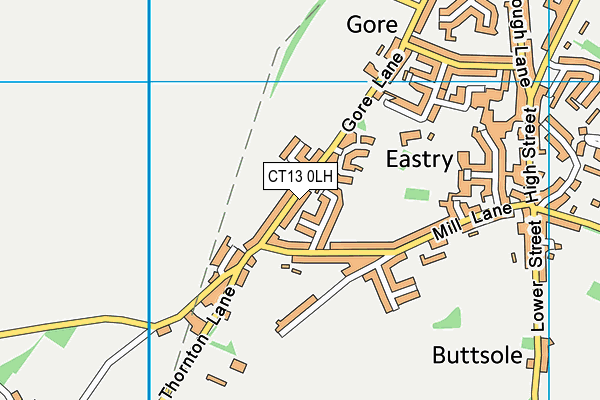 CT13 0LH map - OS VectorMap District (Ordnance Survey) CT13 0LH map - OS VectorMap District (Ordnance Survey)
