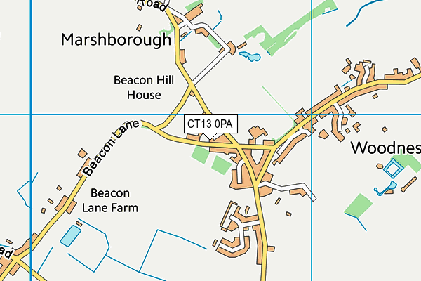 CT13 0PA map - OS VectorMap District (Ordnance Survey) CT13 0PA map - OS VectorMap District (Ordnance Survey)