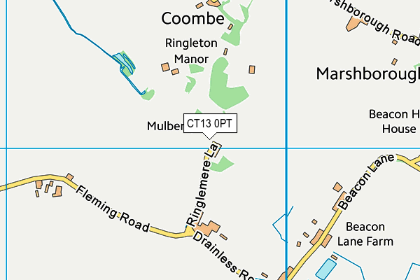 CT13 0PT map - OS VectorMap District (Ordnance Survey) CT13 0PT map - OS VectorMap District (Ordnance Survey)