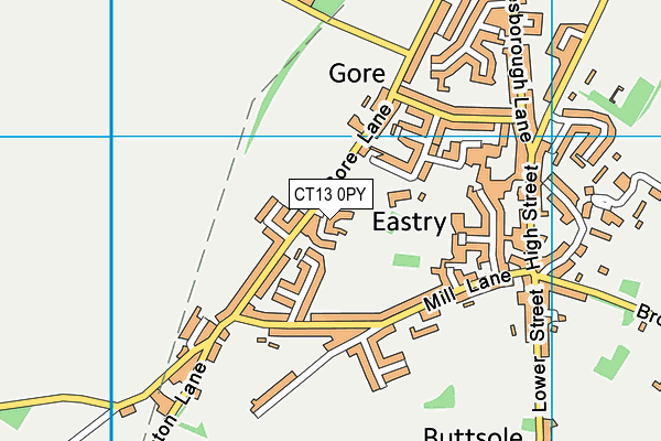 CT13 0PY map - OS VectorMap District (Ordnance Survey) CT13 0PY map - OS VectorMap District (Ordnance Survey)