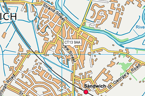 CT13 9AA map - OS VectorMap District (Ordnance Survey)
