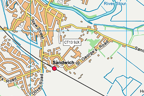 CT13 9JX map - OS VectorMap District (Ordnance Survey) CT13 9JX map - OS VectorMap District (Ordnance Survey)