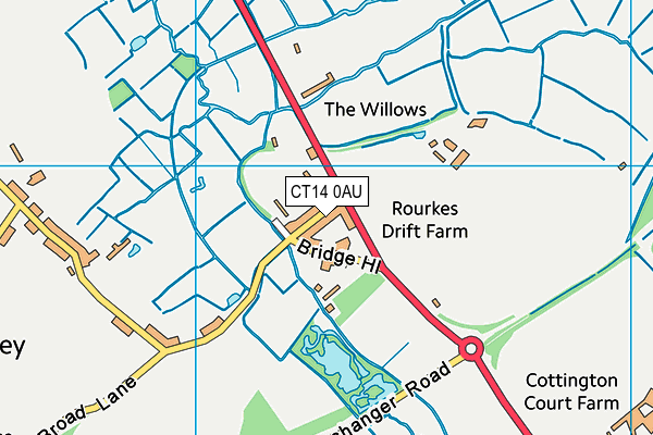 CT14 0AU map - OS VectorMap District (Ordnance Survey) CT14 0AU map - OS VectorMap District (Ordnance Survey)