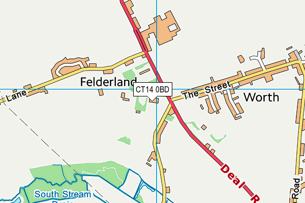 CT14 0BD map - OS VectorMap District (Ordnance Survey) CT14 0BD map - OS VectorMap District (Ordnance Survey)