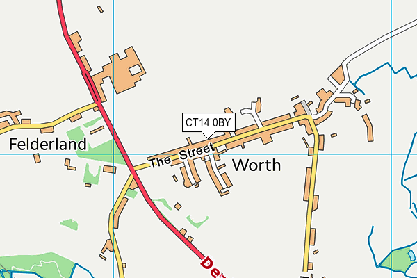 CT14 0BY map - OS VectorMap District (Ordnance Survey)