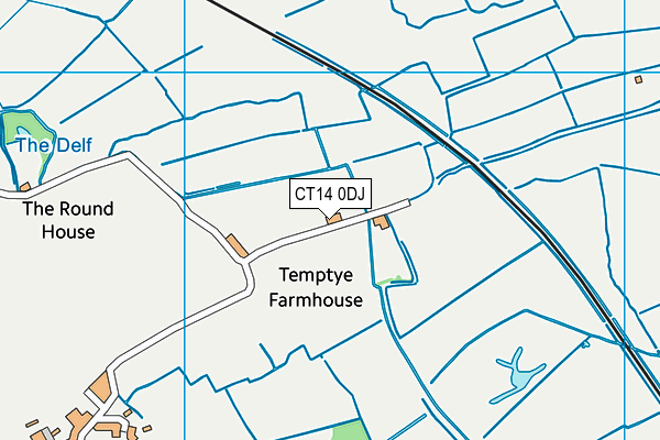 CT14 0DJ map - OS VectorMap District (Ordnance Survey) CT14 0DJ map - OS VectorMap District (Ordnance Survey)