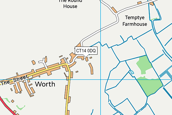 CT14 0DQ map - OS VectorMap District (Ordnance Survey) CT14 0DQ map - OS VectorMap District (Ordnance Survey)