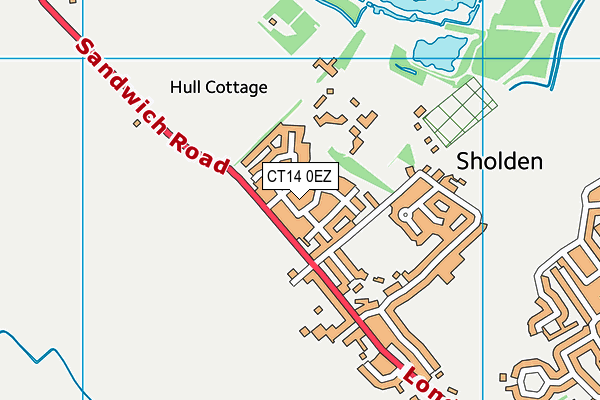 CT14 0EZ map - OS VectorMap District (Ordnance Survey) CT14 0EZ map - OS VectorMap District (Ordnance Survey)