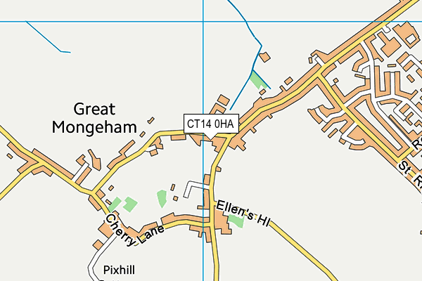 CT14 0HA map - OS VectorMap District (Ordnance Survey) CT14 0HA map - OS VectorMap District (Ordnance Survey)