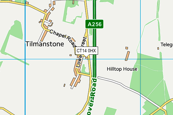 CT14 0HX map - OS VectorMap District (Ordnance Survey) CT14 0HX map - OS VectorMap District (Ordnance Survey)