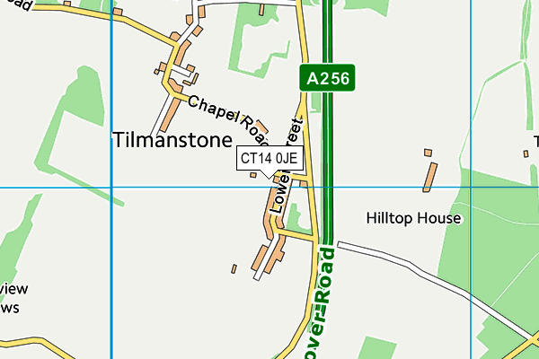 CT14 0JE map - OS VectorMap District (Ordnance Survey) CT14 0JE map - OS VectorMap District (Ordnance Survey)