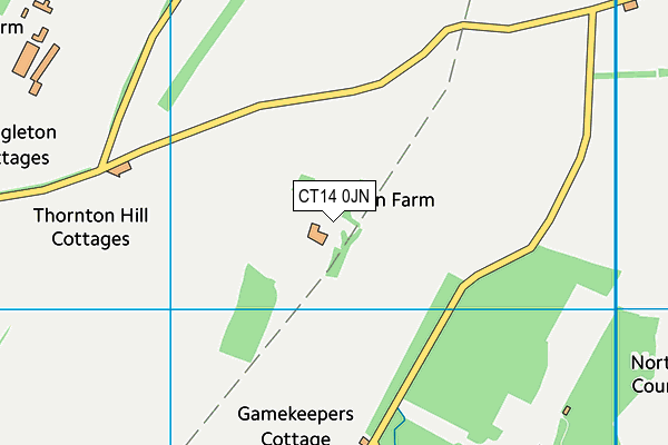 CT14 0JN map - OS VectorMap District (Ordnance Survey) CT14 0JN map - OS VectorMap District (Ordnance Survey)