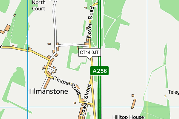 CT14 0JT map - OS VectorMap District (Ordnance Survey) CT14 0JT map - OS VectorMap District (Ordnance Survey)