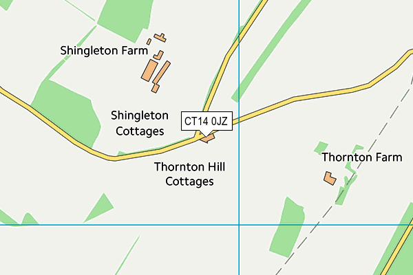 CT14 0JZ map - OS VectorMap District (Ordnance Survey) CT14 0JZ map - OS VectorMap District (Ordnance Survey)