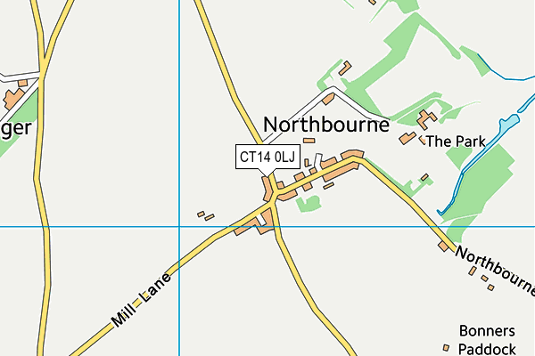 CT14 0LJ map - OS VectorMap District (Ordnance Survey) CT14 0LJ map - OS VectorMap District (Ordnance Survey)
