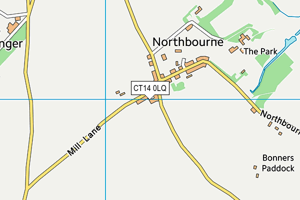 CT14 0LQ map - OS VectorMap District (Ordnance Survey) CT14 0LQ map - OS VectorMap District (Ordnance Survey)