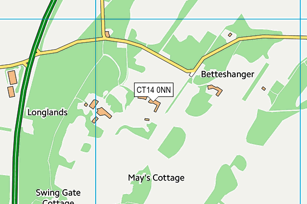 CT14 0NN map - OS VectorMap District (Ordnance Survey) CT14 0NN map - OS VectorMap District (Ordnance Survey)