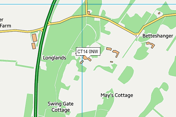 CT14 0NW map - OS VectorMap District (Ordnance Survey) CT14 0NW map - OS VectorMap District (Ordnance Survey)