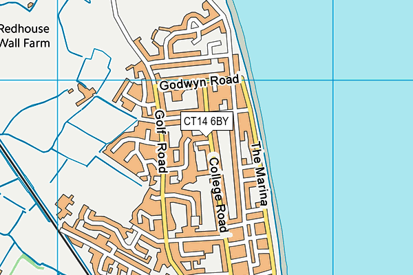 CT14 6BY map - OS VectorMap District (Ordnance Survey) CT14 6BY map - OS VectorMap District (Ordnance Survey)