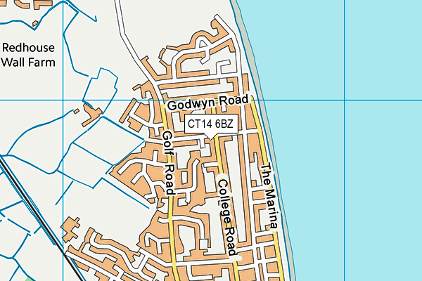 CT14 6BZ map - OS VectorMap District (Ordnance Survey) CT14 6BZ map - OS VectorMap District (Ordnance Survey)