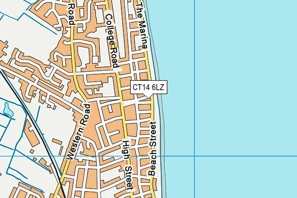 CT14 6LZ map - OS VectorMap District (Ordnance Survey) CT14 6LZ map - OS VectorMap District (Ordnance Survey)