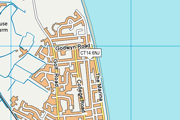 CT14 6NJ map - OS VectorMap District (Ordnance Survey) CT14 6NJ map - OS VectorMap District (Ordnance Survey)