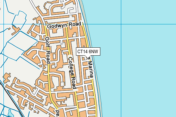 CT14 6NW map - OS VectorMap District (Ordnance Survey) CT14 6NW map - OS VectorMap District (Ordnance Survey)