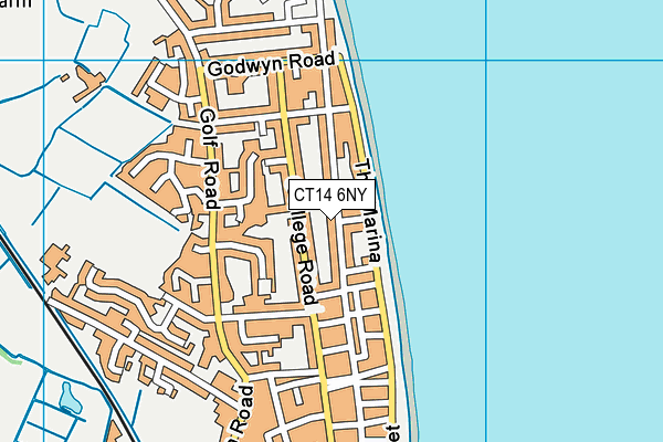 CT14 6NY map - OS VectorMap District (Ordnance Survey) CT14 6NY map - OS VectorMap District (Ordnance Survey)