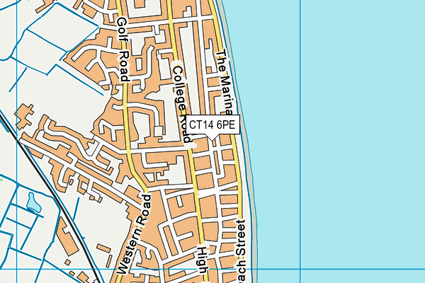 CT14 6PE map - OS VectorMap District (Ordnance Survey) CT14 6PE map - OS VectorMap District (Ordnance Survey)