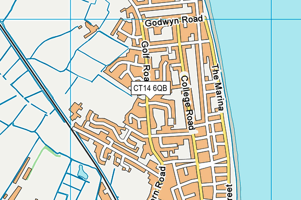 CT14 6QB map - OS VectorMap District (Ordnance Survey) CT14 6QB map - OS VectorMap District (Ordnance Survey)