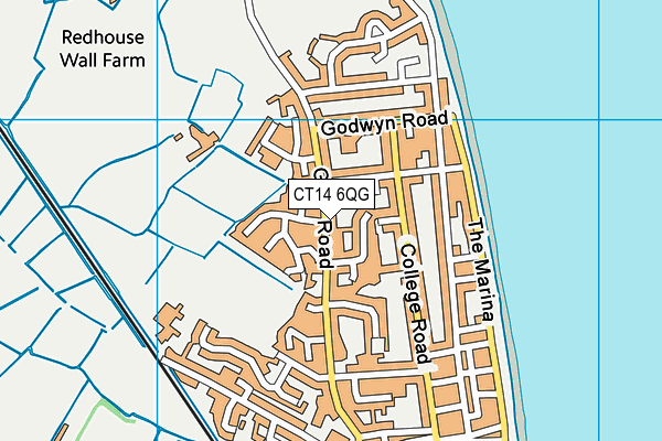 CT14 6QG map - OS VectorMap District (Ordnance Survey) CT14 6QG map - OS VectorMap District (Ordnance Survey)