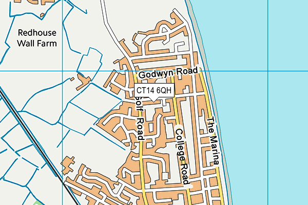 CT14 6QH map - OS VectorMap District (Ordnance Survey) CT14 6QH map - OS VectorMap District (Ordnance Survey)