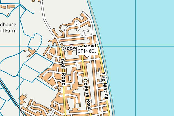 CT14 6QJ map - OS VectorMap District (Ordnance Survey) CT14 6QJ map - OS VectorMap District (Ordnance Survey)