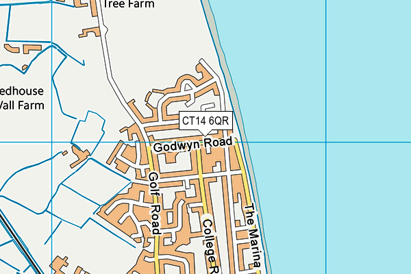 CT14 6QR map - OS VectorMap District (Ordnance Survey)