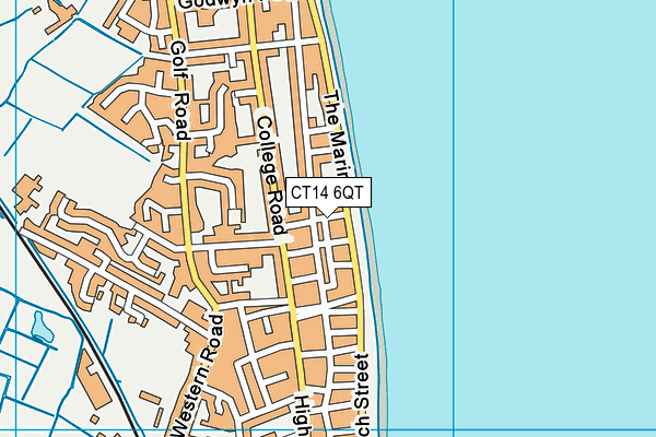 CT14 6QT map - OS VectorMap District (Ordnance Survey) CT14 6QT map - OS VectorMap District (Ordnance Survey)
