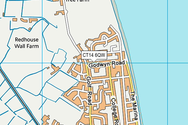 CT14 6QW map - OS VectorMap District (Ordnance Survey) CT14 6QW map - OS VectorMap District (Ordnance Survey)
