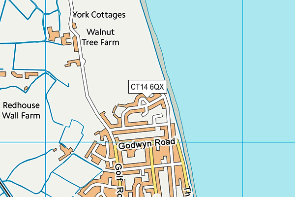 CT14 6QX map - OS VectorMap District (Ordnance Survey)