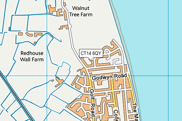 CT14 6QY map - OS VectorMap District (Ordnance Survey)