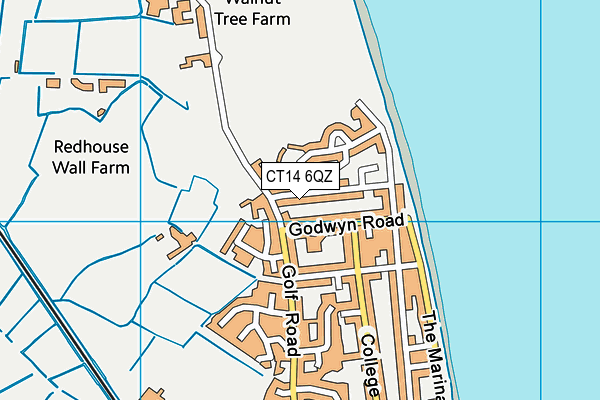 CT14 6QZ map - OS VectorMap District (Ordnance Survey) CT14 6QZ map - OS VectorMap District (Ordnance Survey)