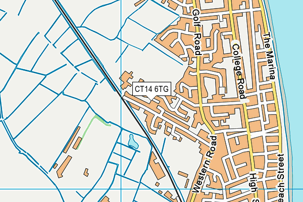 CT14 6TG map - OS VectorMap District (Ordnance Survey) CT14 6TG map - OS VectorMap District (Ordnance Survey)
