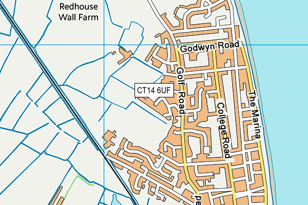 CT14 6UF map - OS VectorMap District (Ordnance Survey) CT14 6UF map - OS VectorMap District (Ordnance Survey)