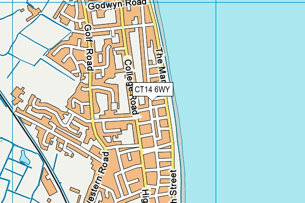 CT14 6WY map - OS VectorMap District (Ordnance Survey) CT14 6WY map - OS VectorMap District (Ordnance Survey)