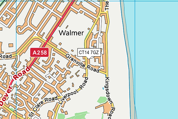 CT14 7GZ map - OS VectorMap District (Ordnance Survey) CT14 7GZ map - OS VectorMap District (Ordnance Survey)