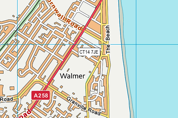 CT14 7JE map - OS VectorMap District (Ordnance Survey)