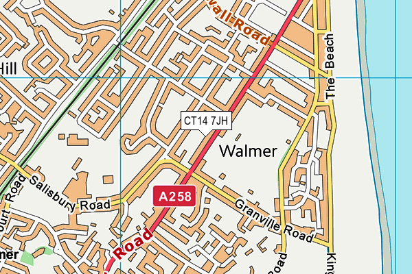 CT14 7JH map - OS VectorMap District (Ordnance Survey) CT14 7JH map - OS VectorMap District (Ordnance Survey)