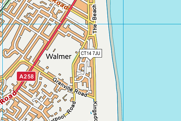 CT14 7JU map - OS VectorMap District (Ordnance Survey) CT14 7JU map - OS VectorMap District (Ordnance Survey)